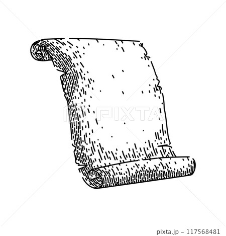 texture scroll paper sketch hand drawn vector 117568481
