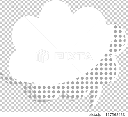 Pop art polka dots halftone speech bubble balloon icon sticker memo keyword planner text box banner, flat png transparent element design 117568488