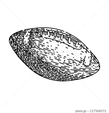 rugby american football ball sketch hand drawn vector rugby american football ball sketch hand drawn vector 117568572