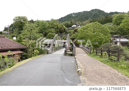 妻籠宿 蘭川に架かる尾又橋 117568873