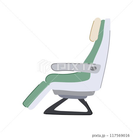 tray seat airplane cartoon vector illustration 117569016