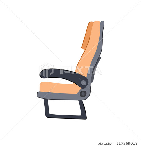 recline seat airplane cartoon vector illustration 117569018