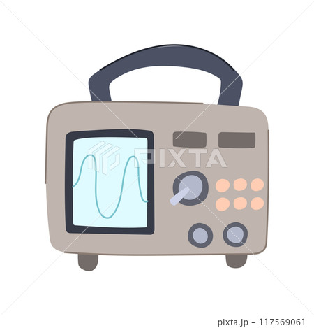 testing oscillograph cartoon vector illustration 117569061