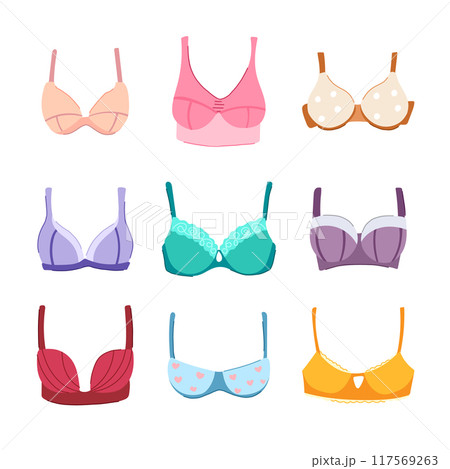 bra modern set cartoon vector illustration bra modern set cartoon vector illustration 117569263