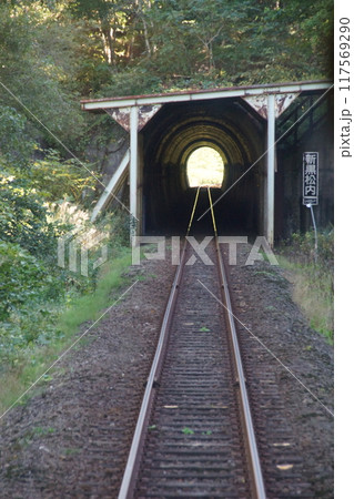 函館本線山線からの車窓風景 新黒松内トンネル 函館本線山線からの車窓風景 新黒松内トンネル 117569290