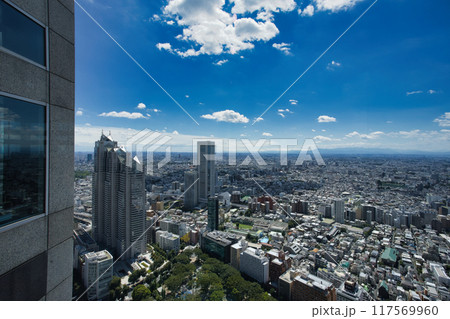 都庁から西南西の展望 パークハイアット東京など 都庁から西南西の展望 パークハイアット東京など 117569960
