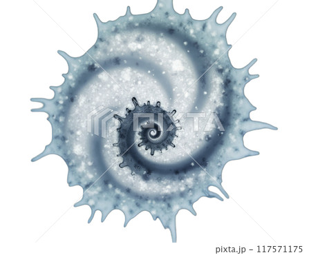 spherical spiral virus on the alpha isolated transparent background 117571175
