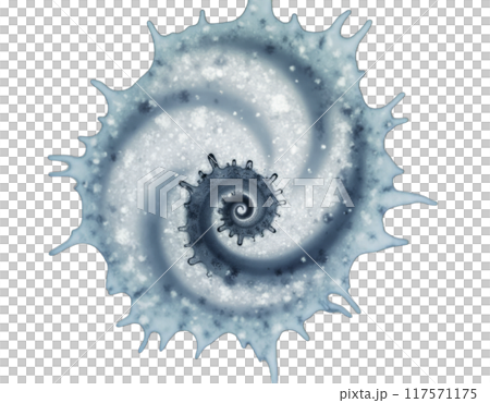 spherical spiral virus on the alpha isolated transparent background 117571175