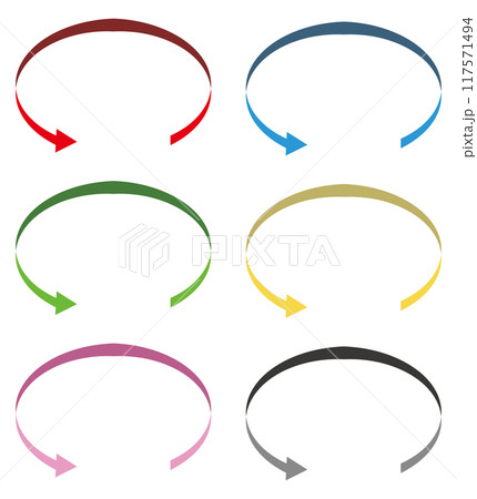 回転矢印　ループ 117571494