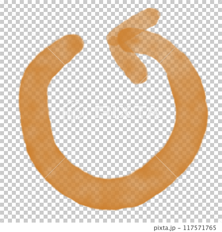 Watercolor counterclockwise arrow (orange) 117571765