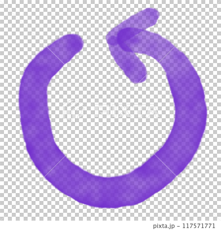水彩風の反時計回りの矢印（紫） 117571771
