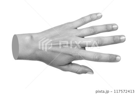 Hand shows gesture isolated on transparent background. Contemporary art Hand shows gesture isolated on transparent background. Contemporary art 117572413