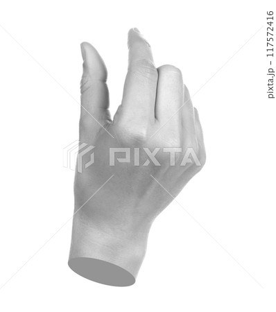 Hand with gesture like on smart phone screen, isolated on transparent background. Contemporary art Hand with gesture like on smart phone screen, isolated on transparent background. Contemporary art 117572416