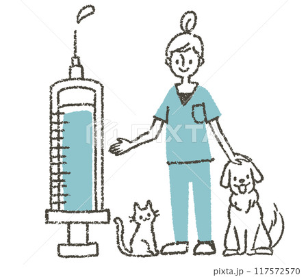 ペットのために動物病院でワクチンを打とう！ 117572570