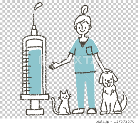 ペットのために動物病院でワクチンを打とう！ 117572570