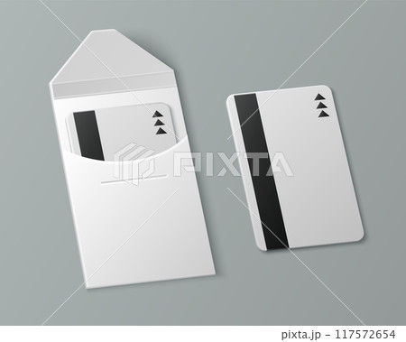 Key card with cover mockup. 117572654