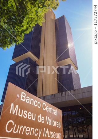 Building of the central bank of Brazil, or Banco Central do Brasil, BACEN acronym. In Brasilia, federal capital 117572744