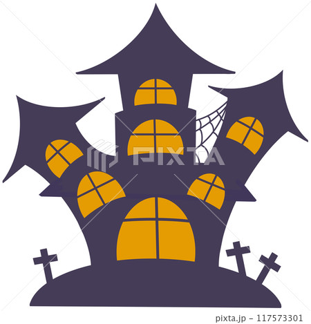 Halloween house cartoon Halloween house cartoon 117573301