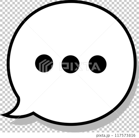 A simple vector icon of a cute black speech bubble that can be used on the web or in flyers 117573816