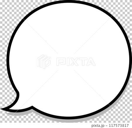 A simple vector icon of a cute black speech bubble that can be used on the web or in flyers A simple vector icon of a cute black speech bubble that can be used on the web or in flyers 117573817