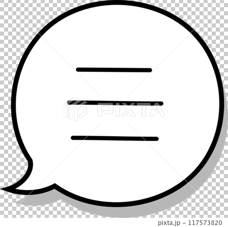A simple vector icon of a cute black speech bubble that can be used on the web or in flyers 117573820