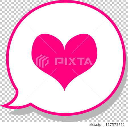 A simple vector icon of a cute pink heart bubble that can be used on the web or in flyers A simple vector icon of a cute pink heart bubble that can be used on the web or in flyers 117573821