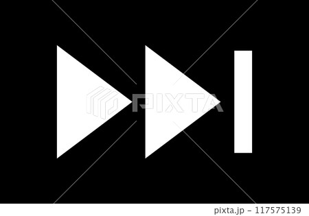 早送りボタンのオーディオシンプルデザインイラストベクターアイコン 117575139