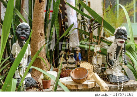 Religious altar with entities of Umbanda 117575163