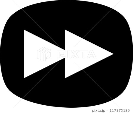 WEBで使えるシンプルな早送りボタンマークのベクターアイコン 117575189