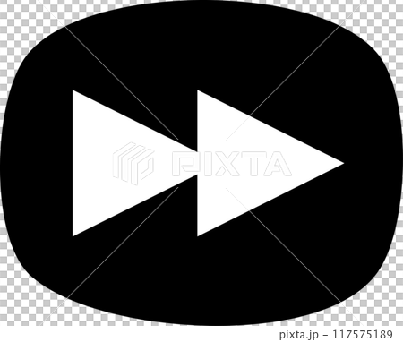 WEBで使えるシンプルな早送りボタンマークのベクターアイコン 117575189