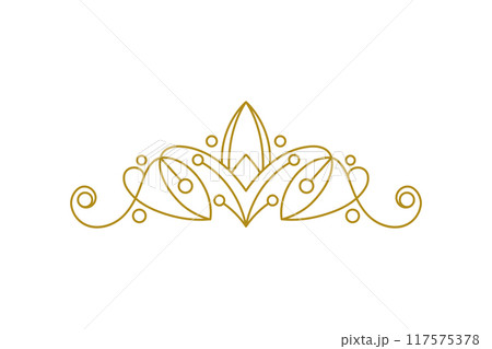 Vintage Elegant Gold Tiara icon Illustration design Vintage Elegant Gold Tiara icon Illustration design 117575378