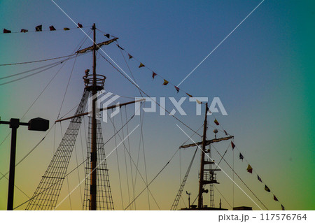 大阪南港の夕暮れ時 大阪南港の夕暮れ時 117576764