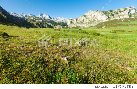 Views of national park peaks of europe 117576898