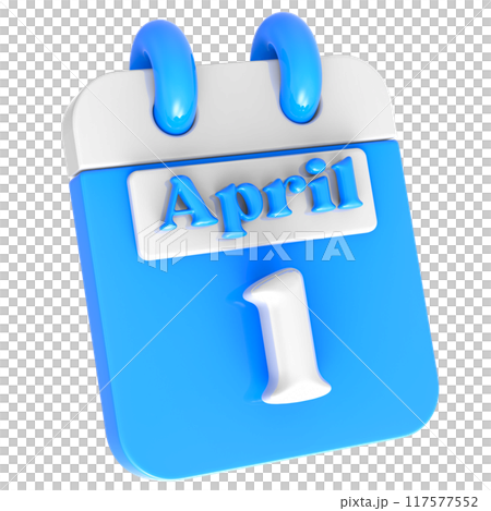 blue calendar isolated on white blue calendar isolated on white 117577552