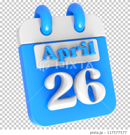 blue calendar isolated on white 117577577