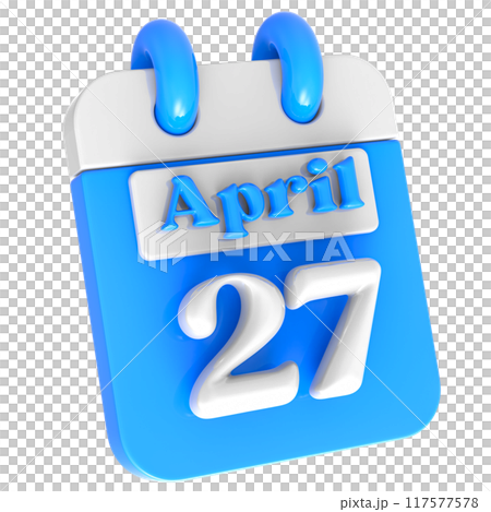 blue calendar isolated on white 117577578