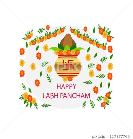 Happy labh pancham vector 117577769