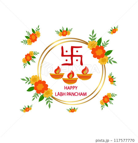 Happy labh pancham vector 117577770