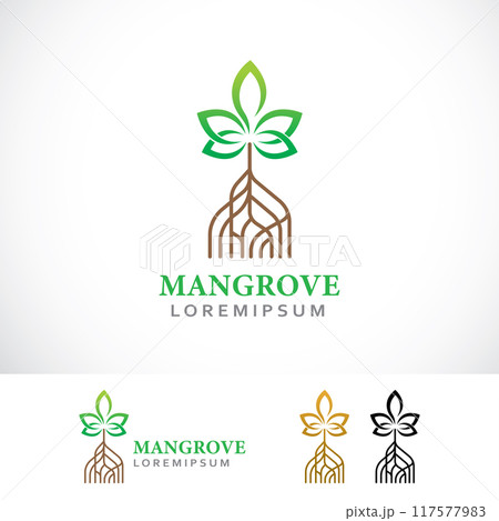 Mangrove Trees Logo Design Templateのイラスト素材 [117577983] - PIXTA