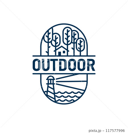 Outdoor Line Logo Design Template 117577996