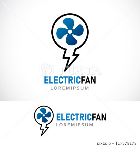 electric fan logo design template 117578178