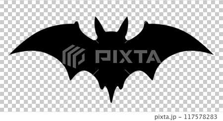 ハロウィーンのコウモリのアイコン素材 117578283