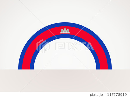 Semicircular flag of Cambodia 117578919