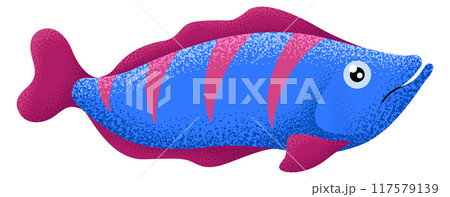Aquarium fish. Underwater animal. Colorful exotic wildlife 117579139