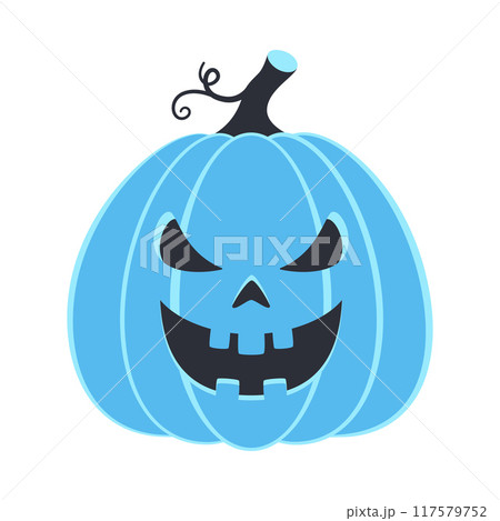 cute pumpkin for halloween, flat style 117579752