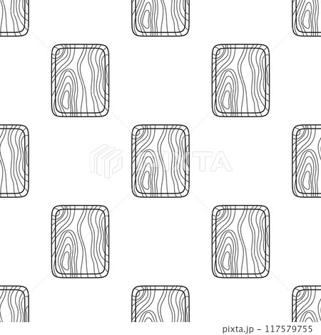 outline cutting board seamless pattern outline cutting board seamless pattern 117579755