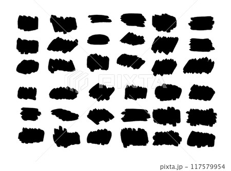 Set of different hand drawn vector strokes. 117579954