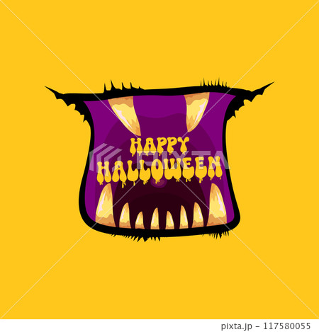 Vector Happy halloween cartoon greeting card...のイラスト素材 [117580055] - PIXTA