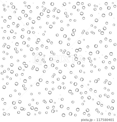 Oxygen air bubbles  flow  in water on white  background. 117580401
