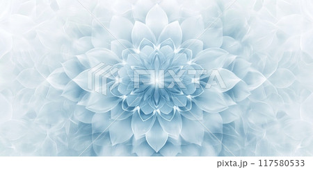 background with mandala patterns, light pastel blue and white shades 117580533